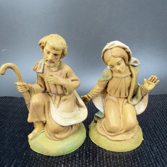 Fontanini Simonetti Holy Family Nativity Italy Depose Plastic Mary Joseph Jesus - Picture 7 of 11